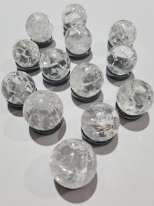 Crackled Quartz Spheres