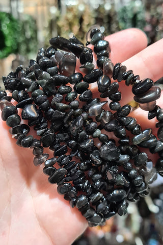 Obsidian Chip Bracelets