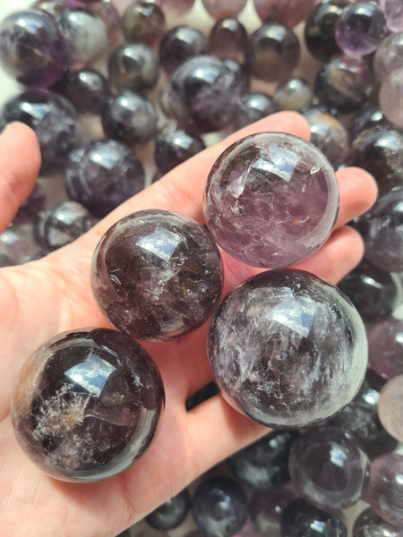Smoky Amethyst Spheres