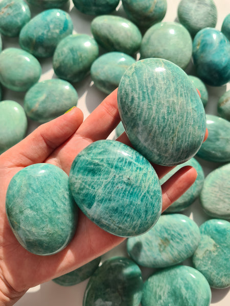 Amazonite AA Palm Stones