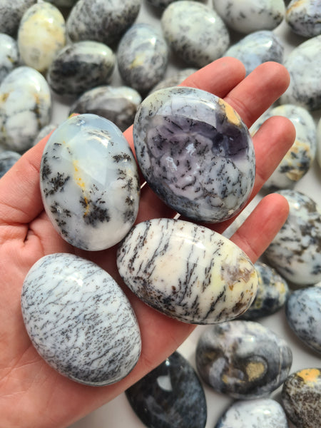 Dendritic Opal Palm Stones