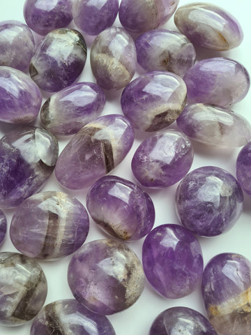 Chevron Amethyst Palm Stones