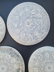 Zodiac Selenite Discs 15cm