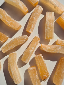 Peach Selenite Sticks 8cm