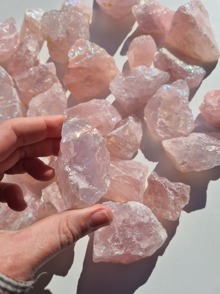 Rose Aura Quartz Rough