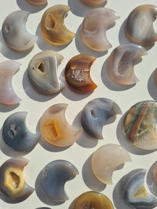Natural Agate Moons