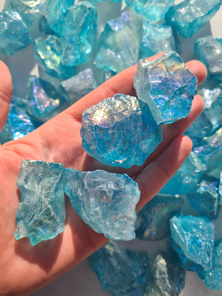 Aqua Aura Quartz Rough