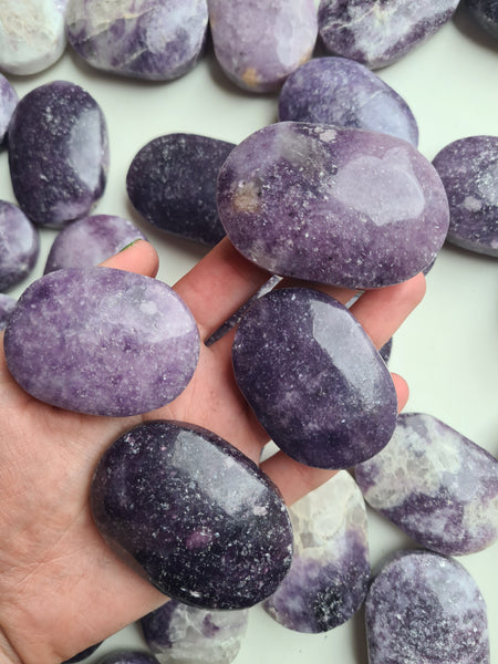 Lepidolite Palm Stones