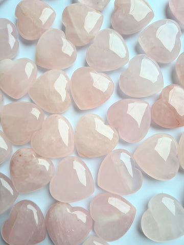 Mini Rose Quartz Hearts