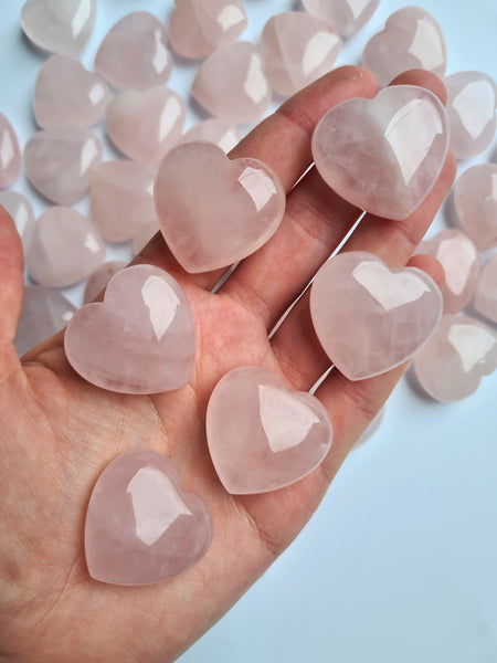 Mini Rose Quartz Hearts