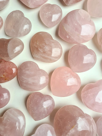 Madagascan Rose Quartz Hearts