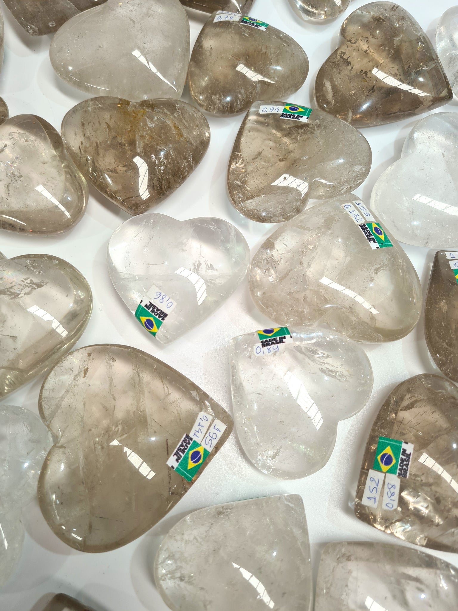 Smoky Quartz Hearts