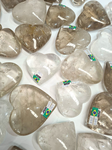 Smoky Quartz Hearts