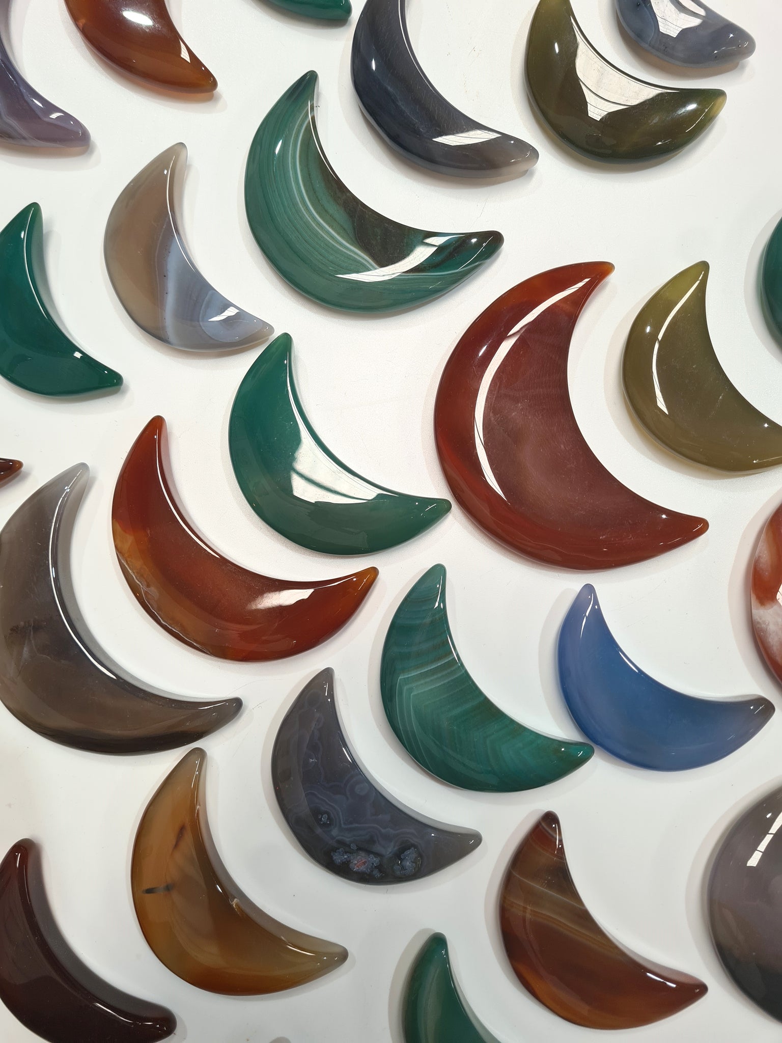 Dyed Agate Moons