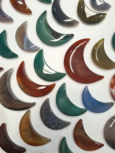 Dyed Agate Moons