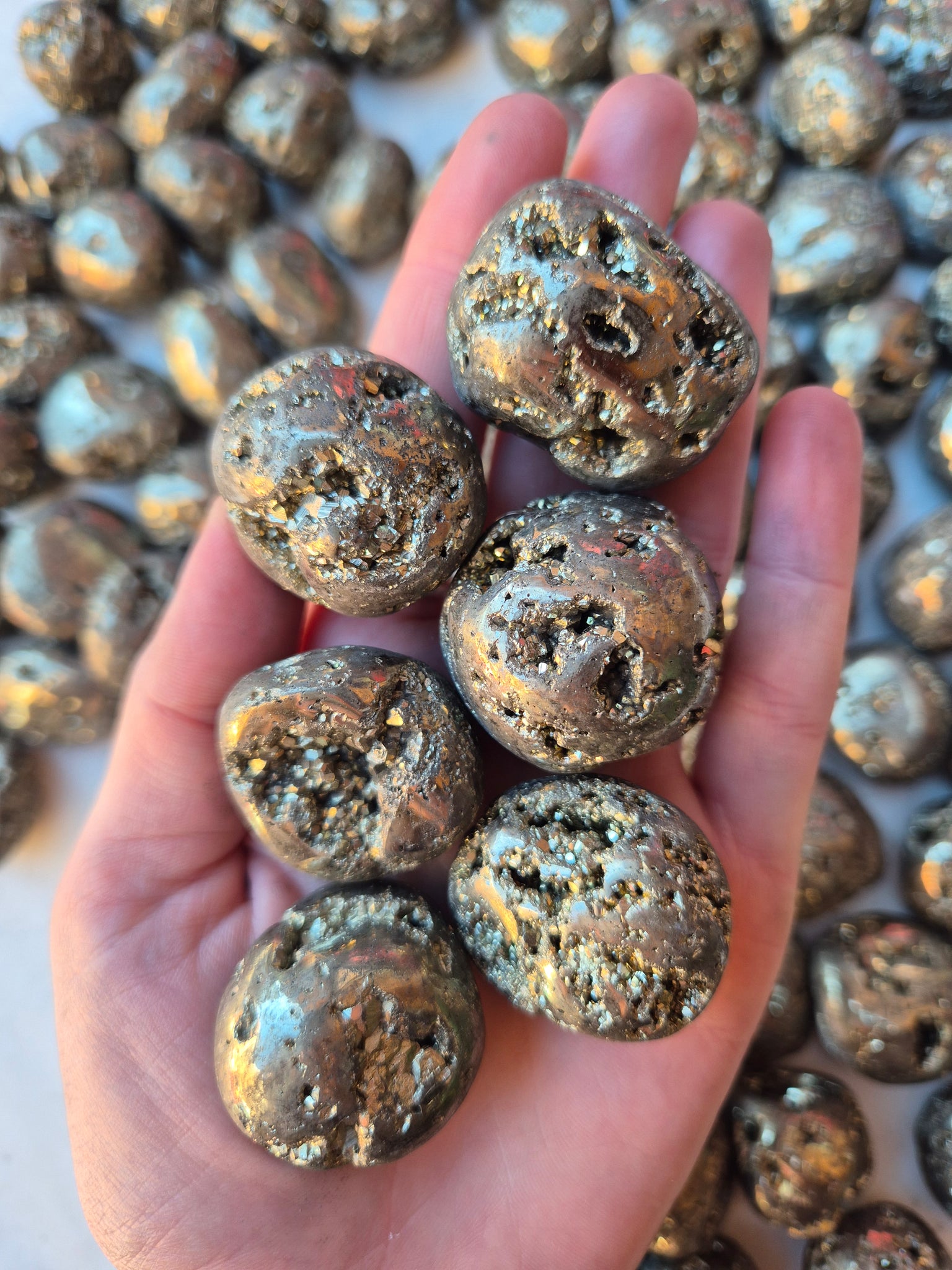 Pyrite Tumbled Stones 1KG