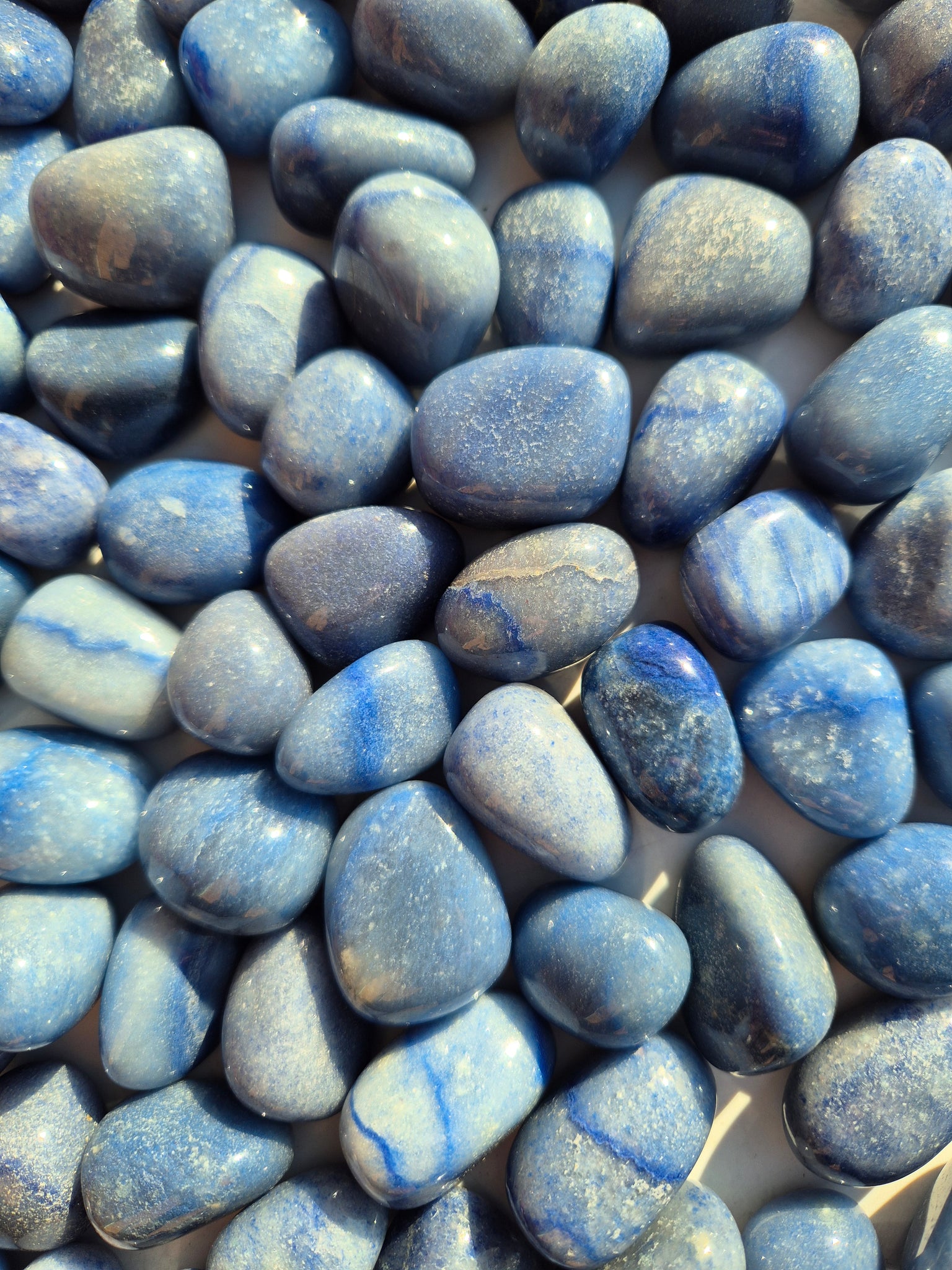 Quartz Blue Tumbled Stones