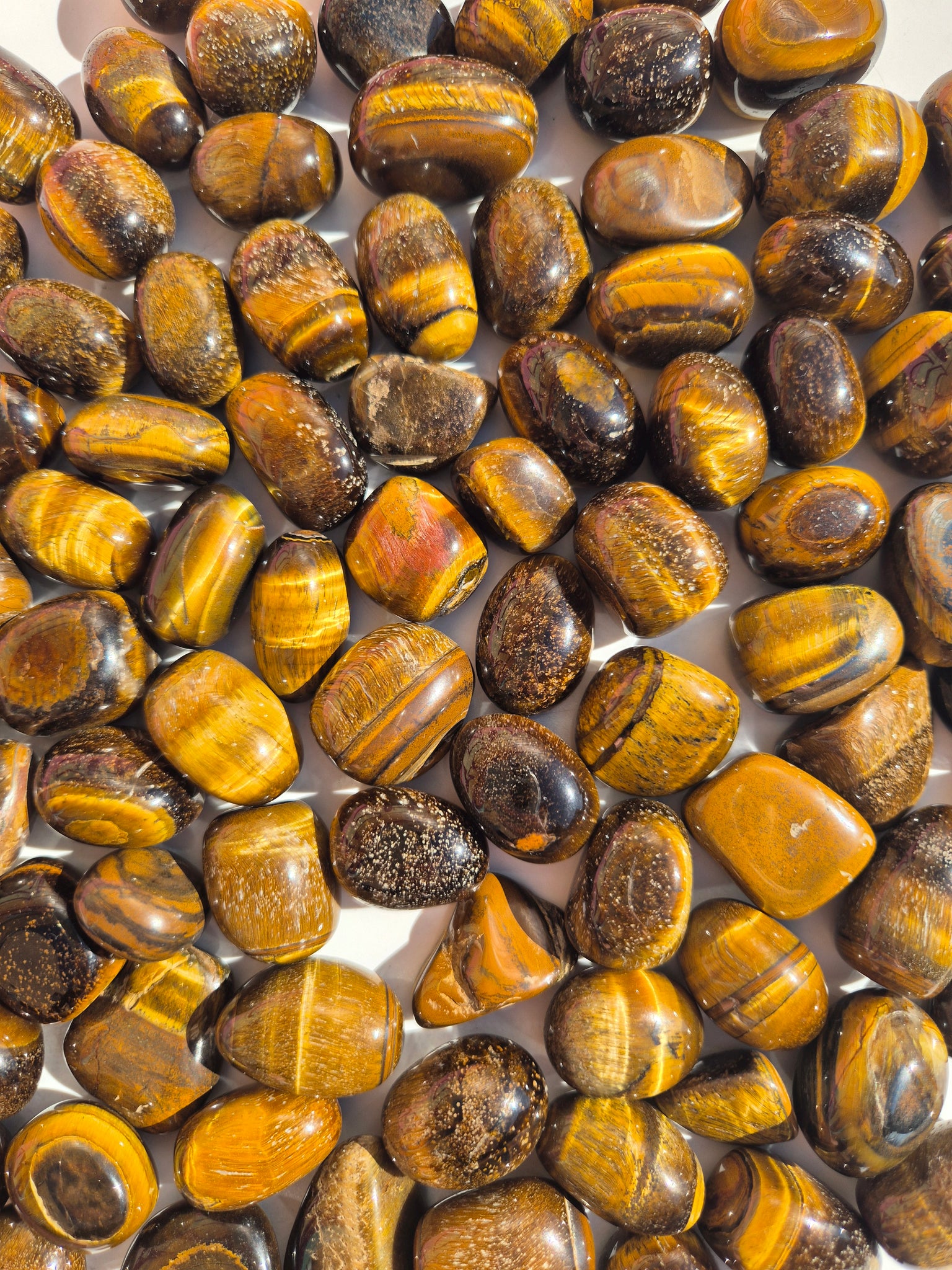 Tiger's Eye Gold Tumbled Stones