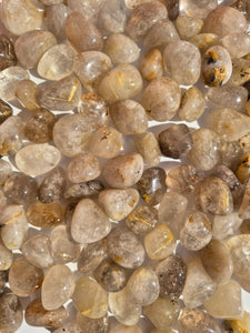 Quartz Golden Rutilated Tumbled Stones