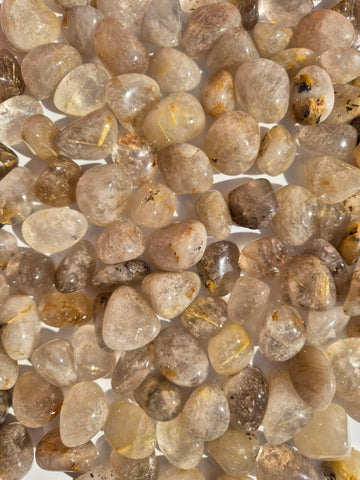 Quartz Golden Rutilated Tumbled Stones