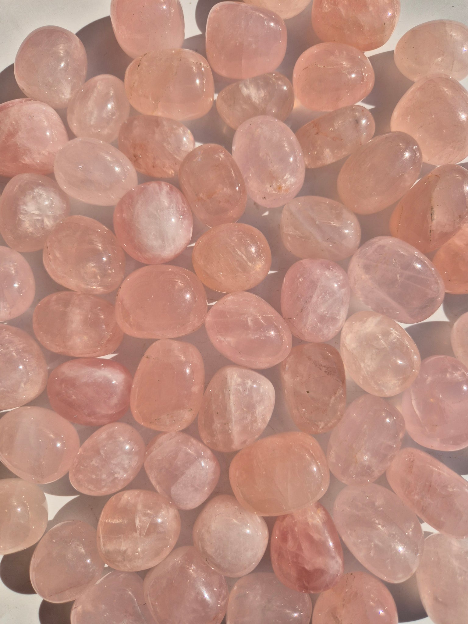 Quartz Rose Tumbled Stones