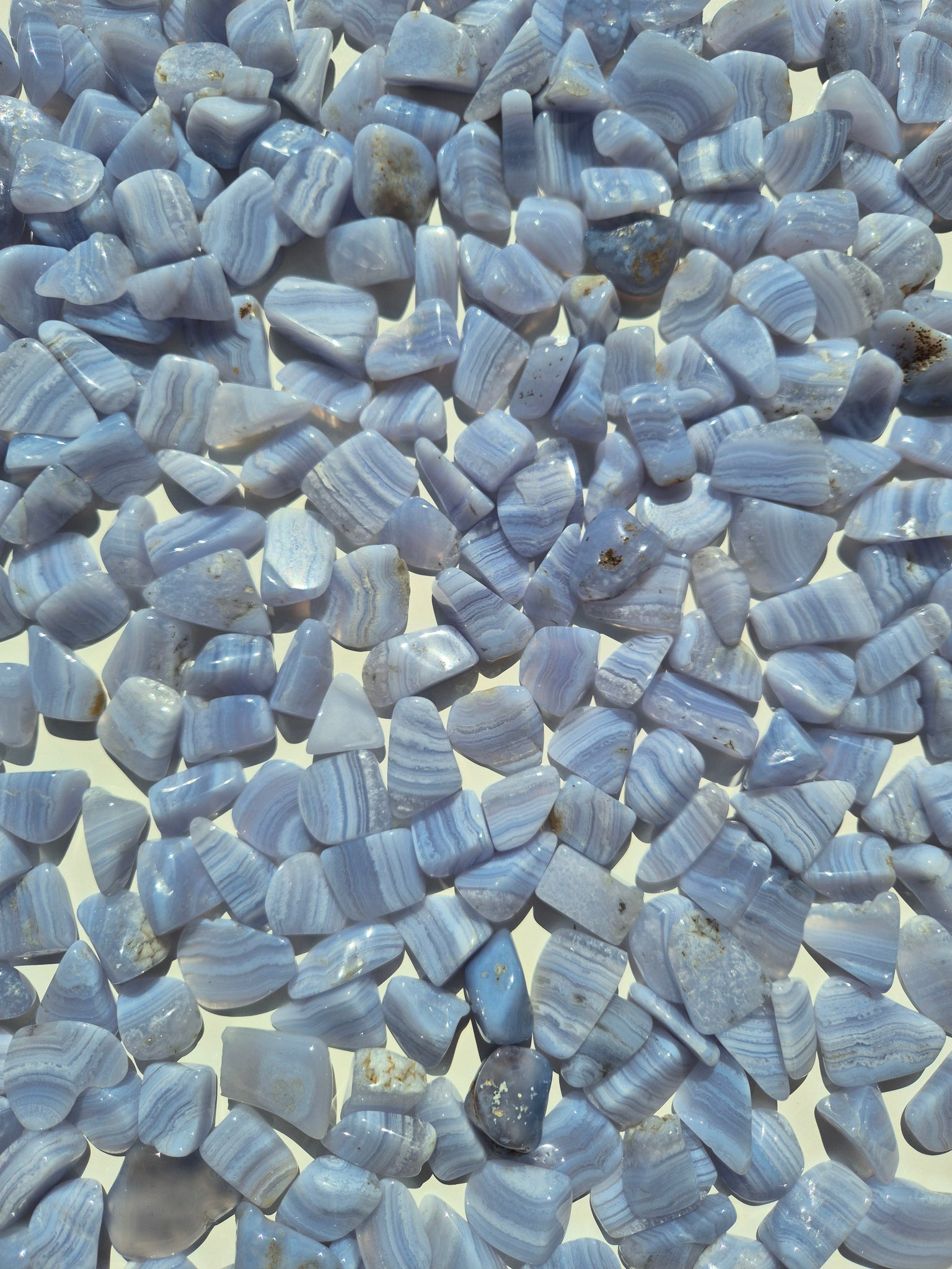 Blue Lace Agate Tumbled Stones 1KG