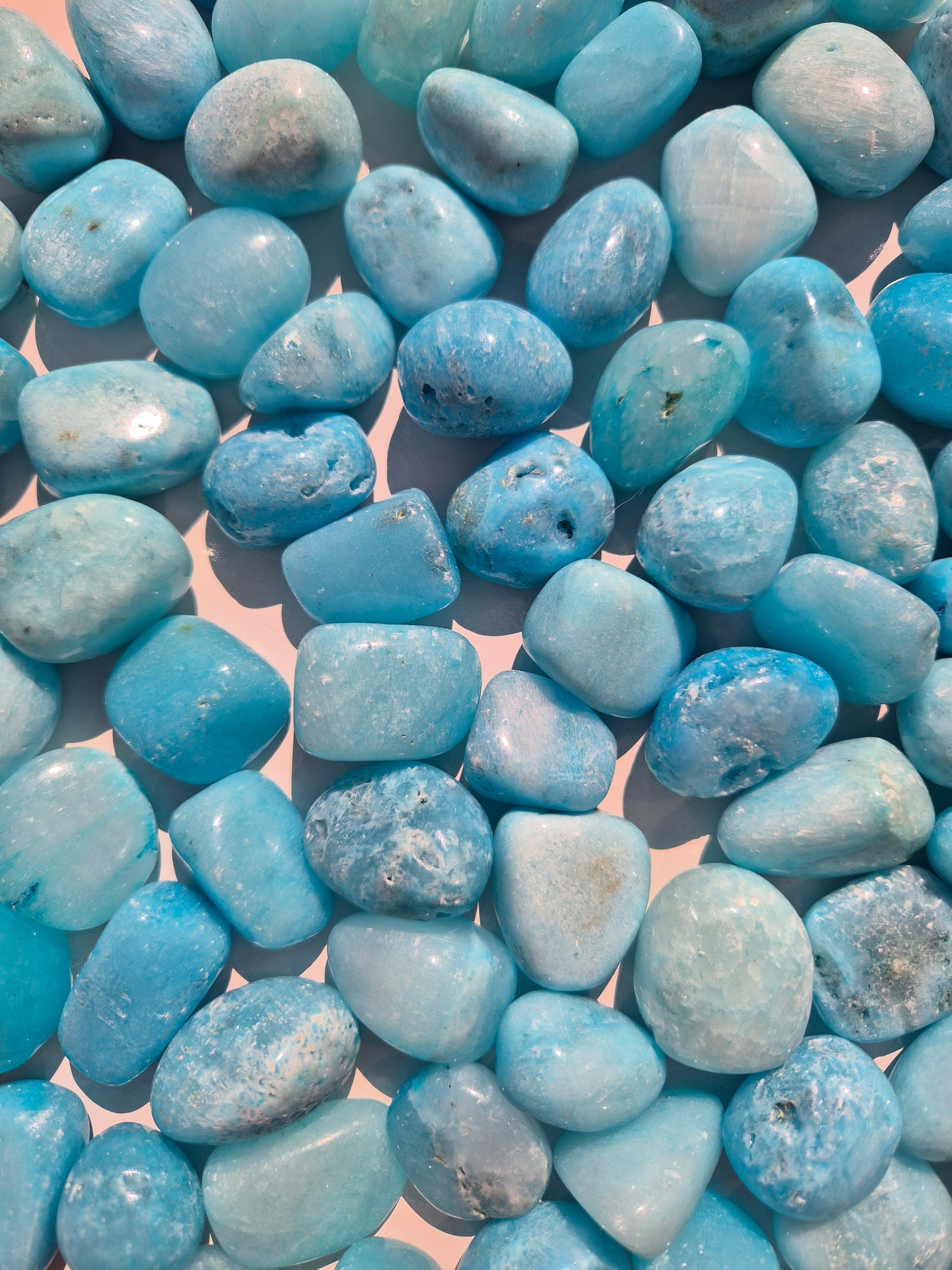 Blue Aragonite Tumbled Stones