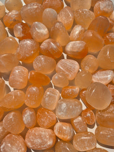 Peach Selenite Tumbled Stones