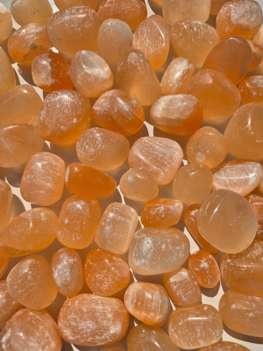 Peach Selenite Tumbled Stones