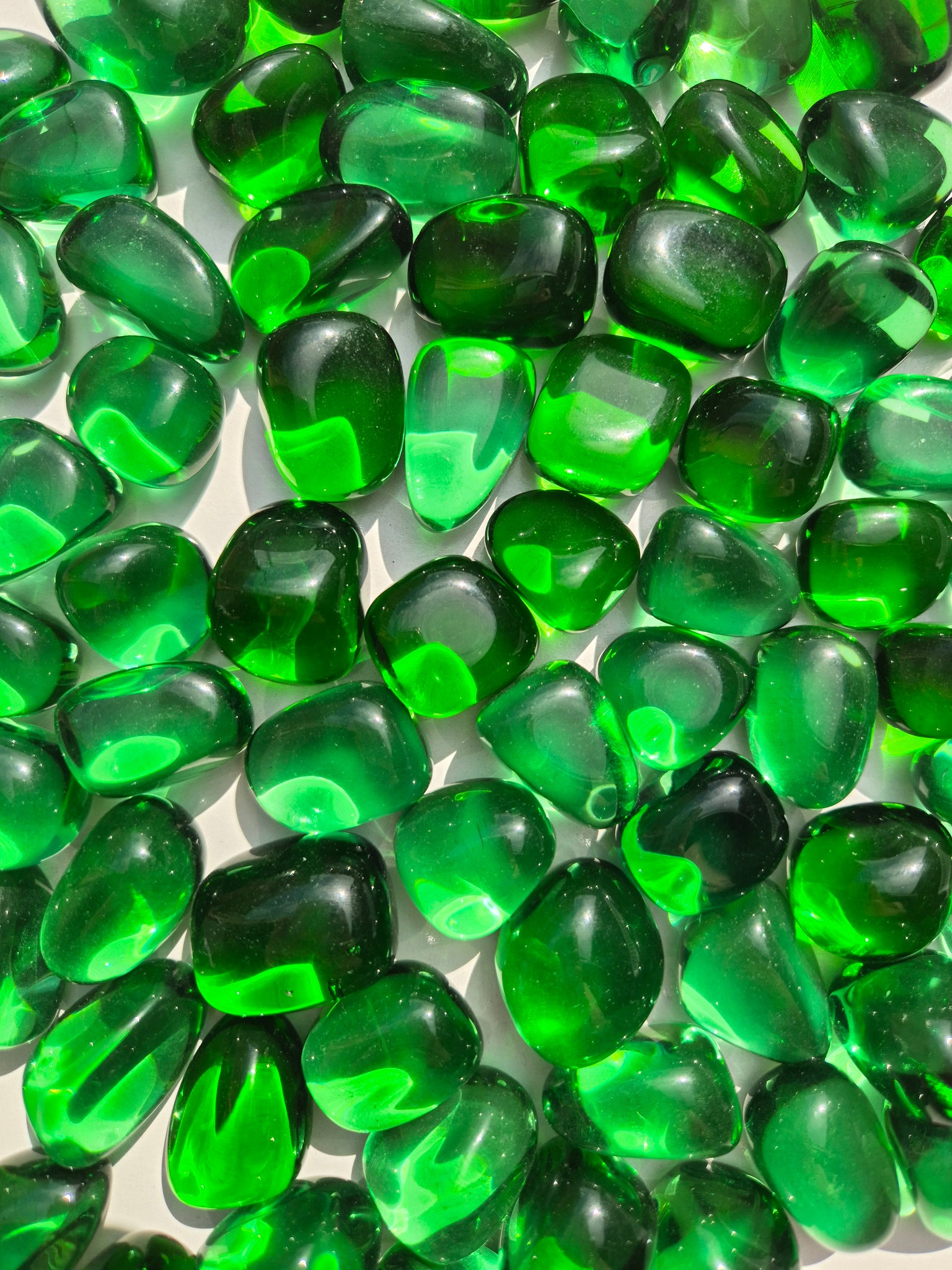 Obsidian Green (Man Made) Tumbled Stones