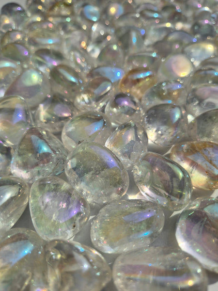 Quartz Angel/Opal Aura Tumbled Stones 1KG