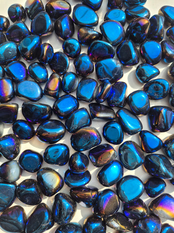 Cobalt Aura Tumbled Stones