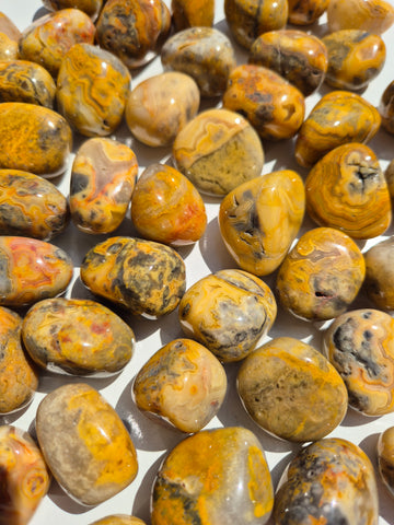 Agate Crazy Lace Yellow Tumbled Stones