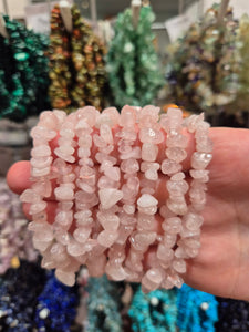Rose Quartz Chip Bracelets