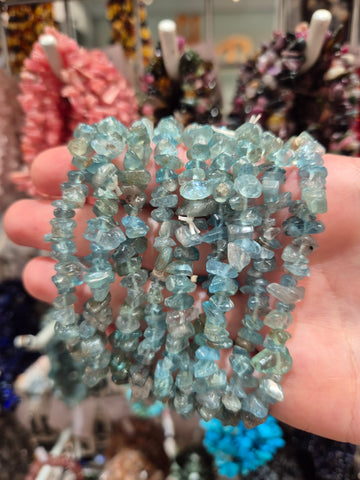 Gem Apatite Chip Bracelets