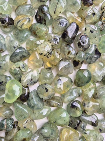 Prehnite w Epidote Tumbled Stones