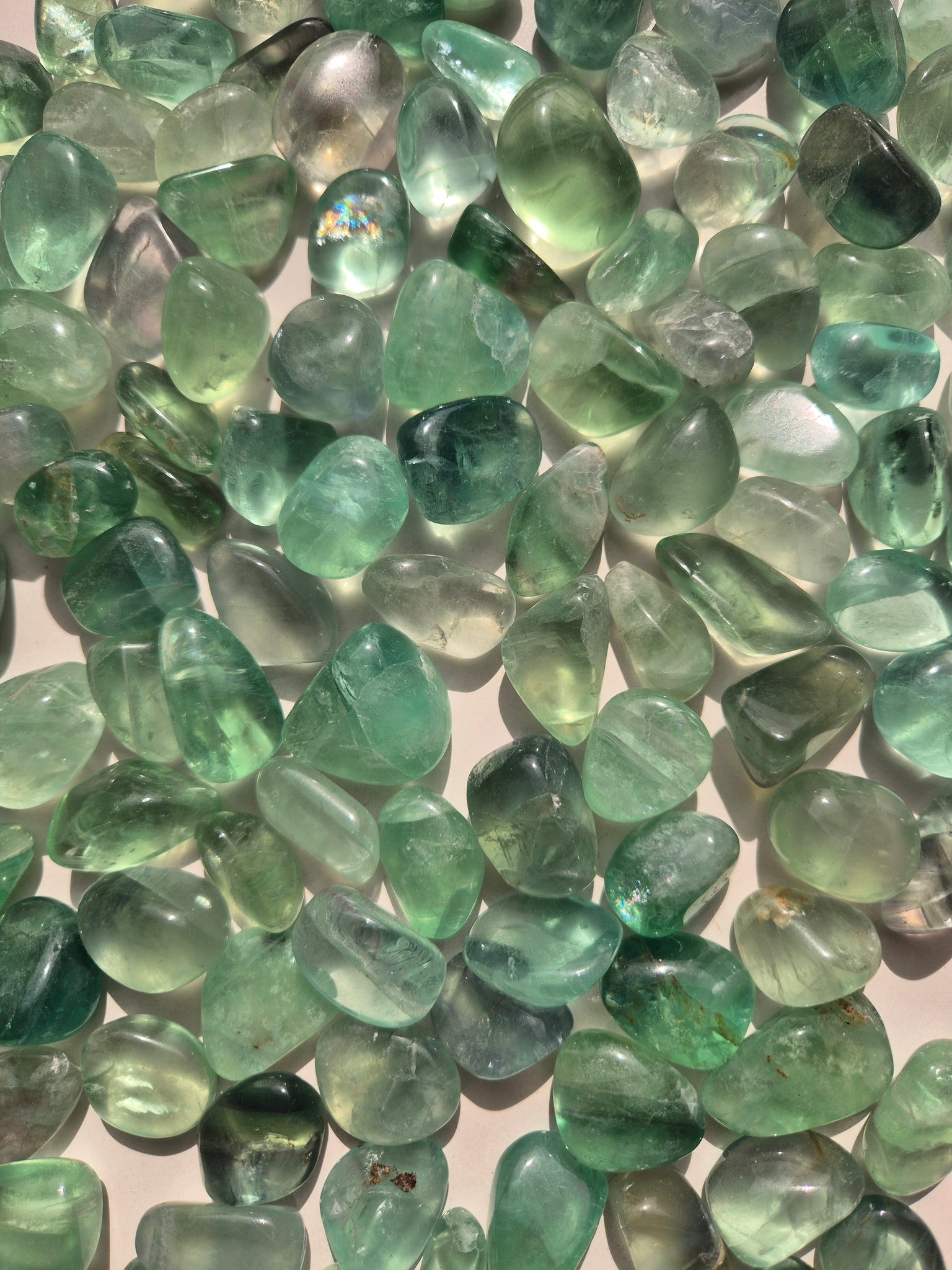 Fluorite Green Tumbled Stones