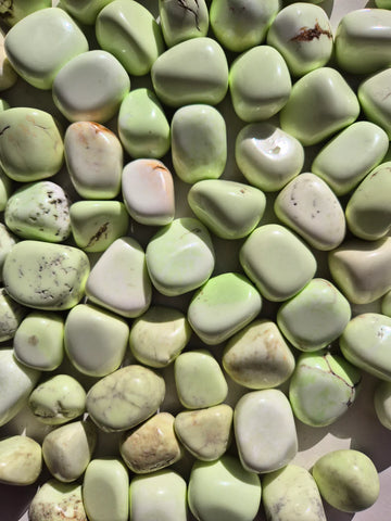 Chrysoprase Lemon Tumbled Stones