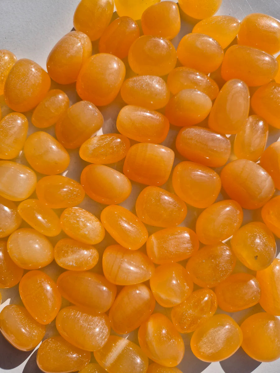 Calcite Orange Tumbled Stones