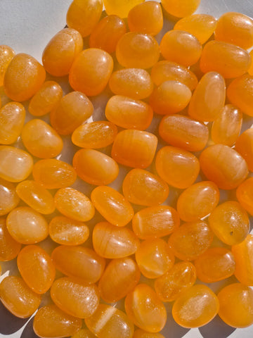 Calcite Orange Tumbled Stones