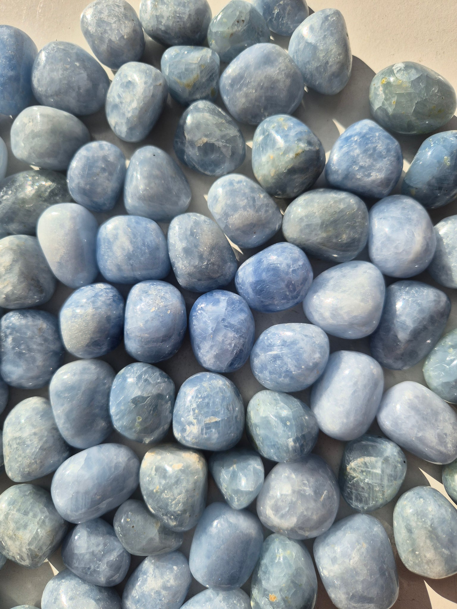 Calcite Blue Tumbled Stones 1KG