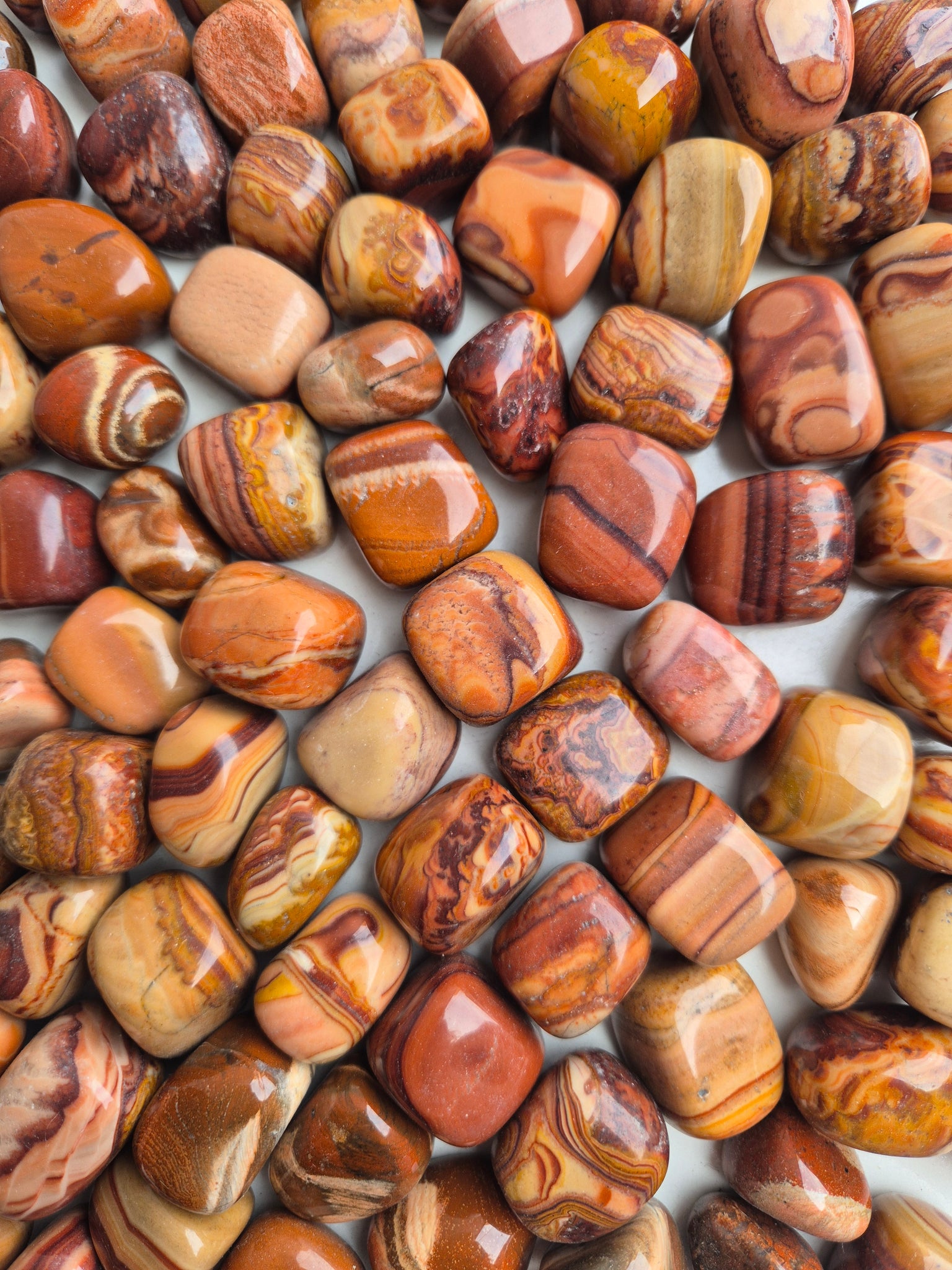 Jasper Red Picture Tumbled Stones