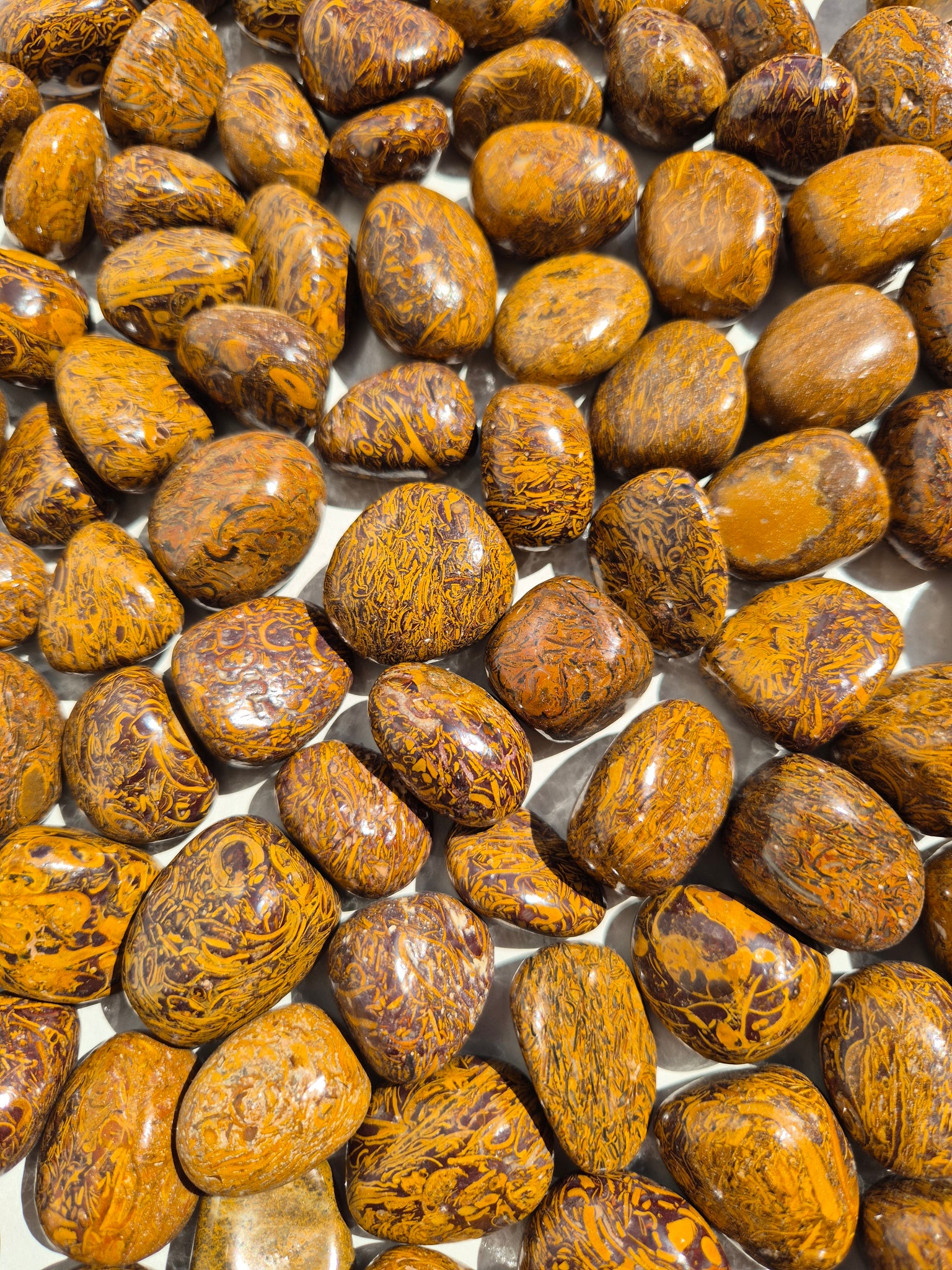 Jasper Marium (Calligraphy Stone) Tumbled Stones