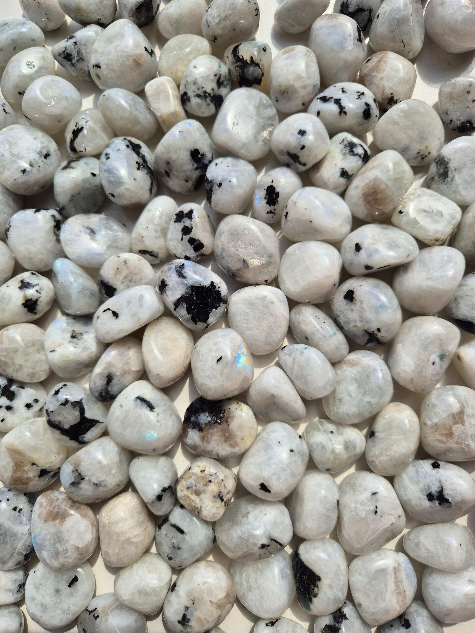 Moonstone Rainbow Tumbled Stones