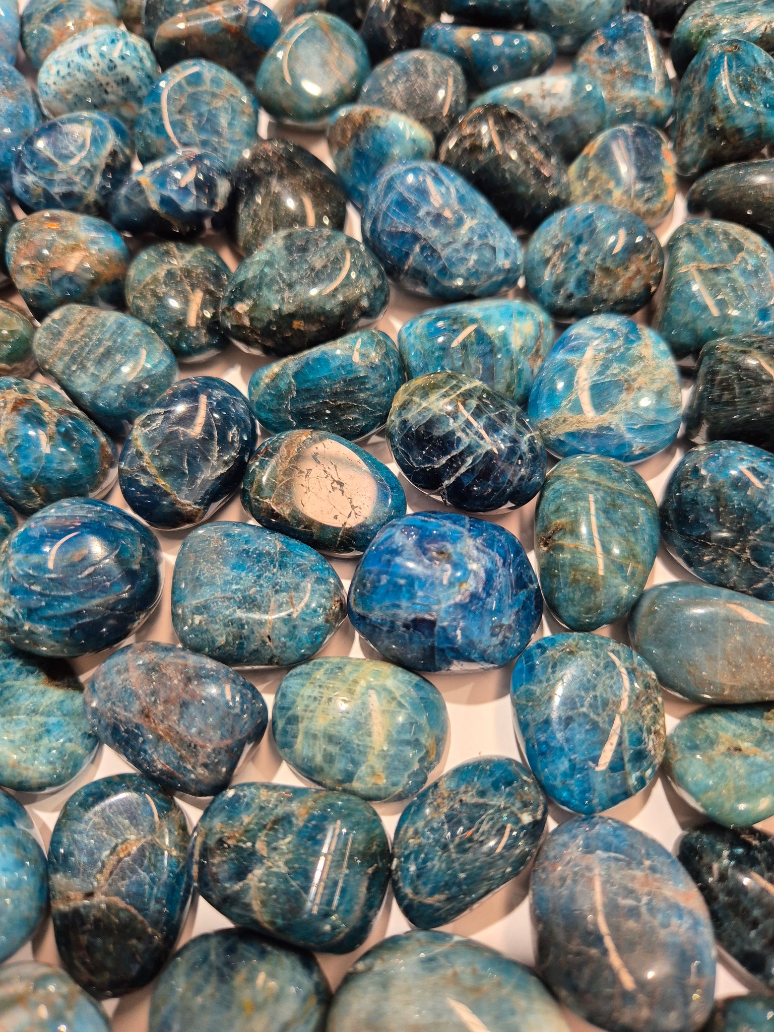 Apatite Blue Tumbled Stones