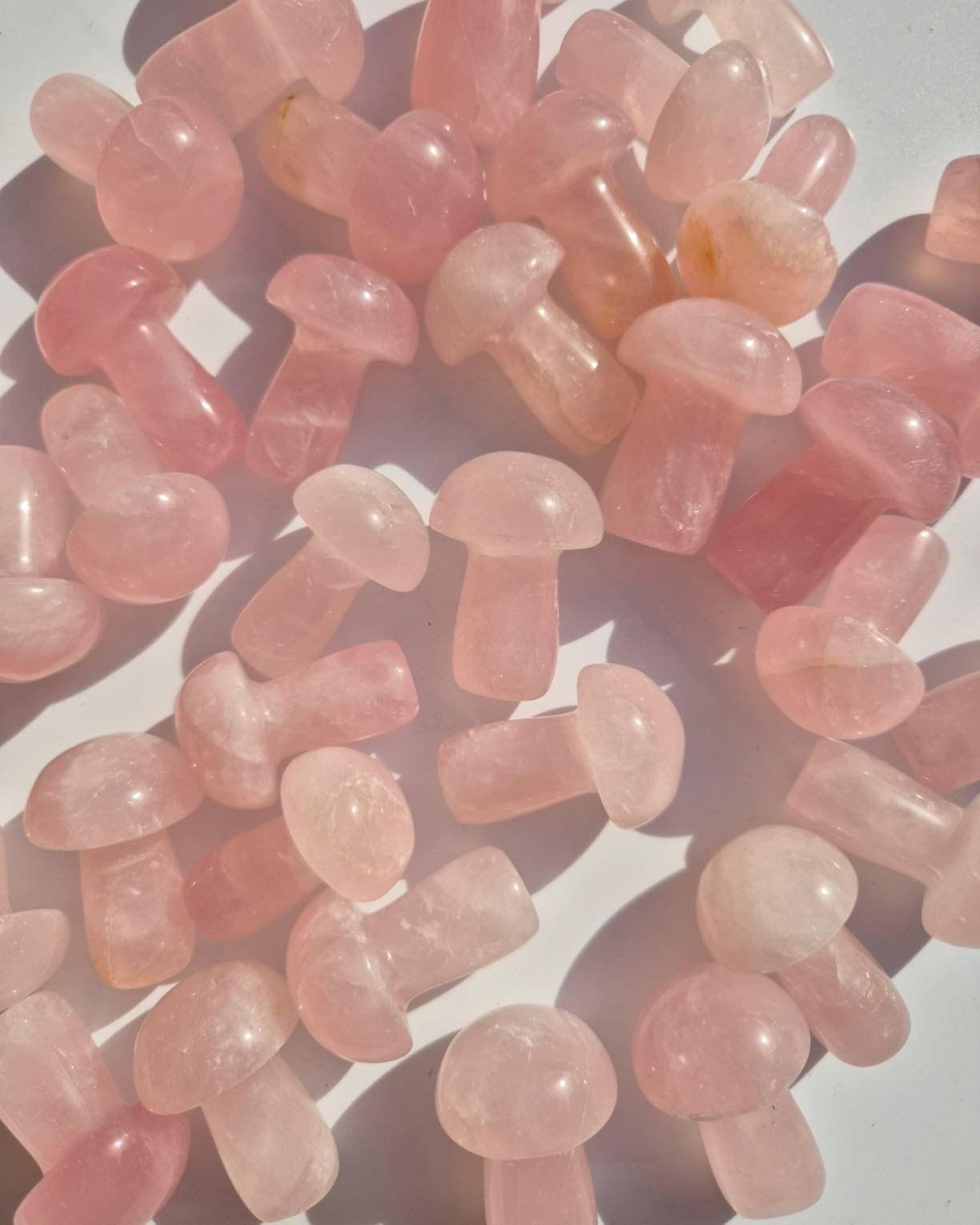 Rose Quartz Mushrooms