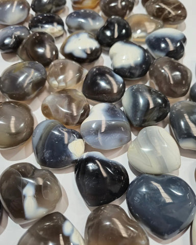 Mini Orca Agate Hearts