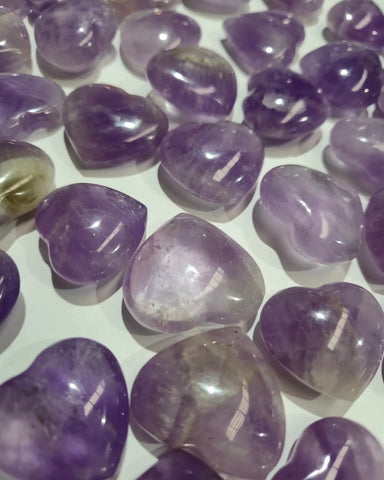 Mini Amethyst Hearts