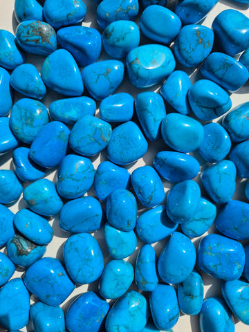 Howlite Blue (Dyed) Tumbled Stones 1KG