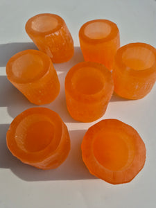 Selenite Cylinder Tealights Small 6cm